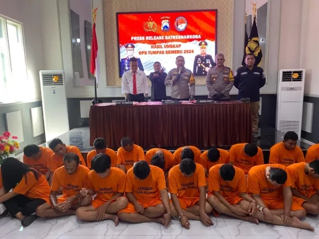 Polres Pasuruan Amankan 54 Tersangka Narkoba Dalam Operasi Tumpas Narkoba Semeru 2024
