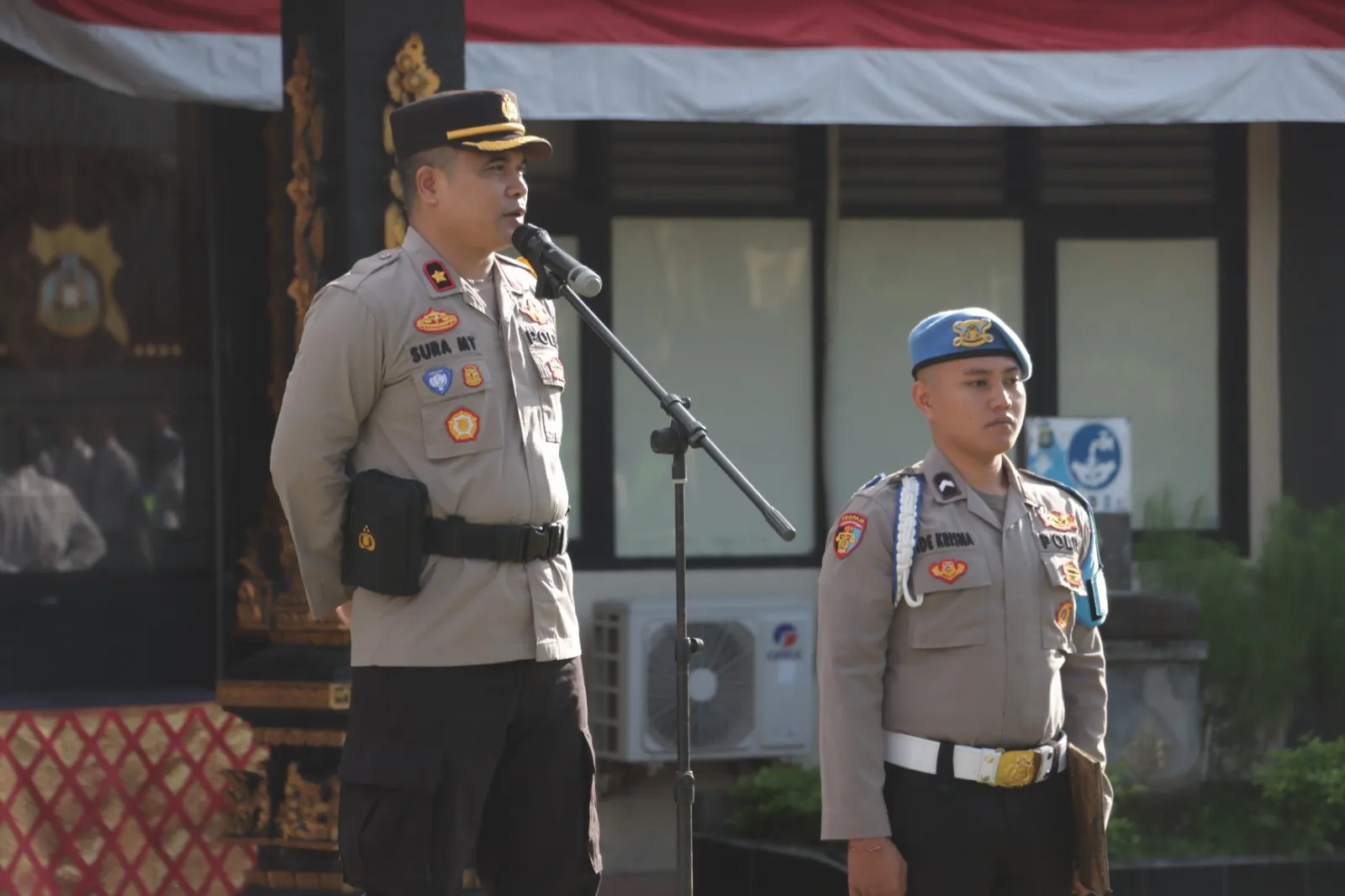 Wakapolres Ambil Apel Jam Pimpinan Polres Klungkung