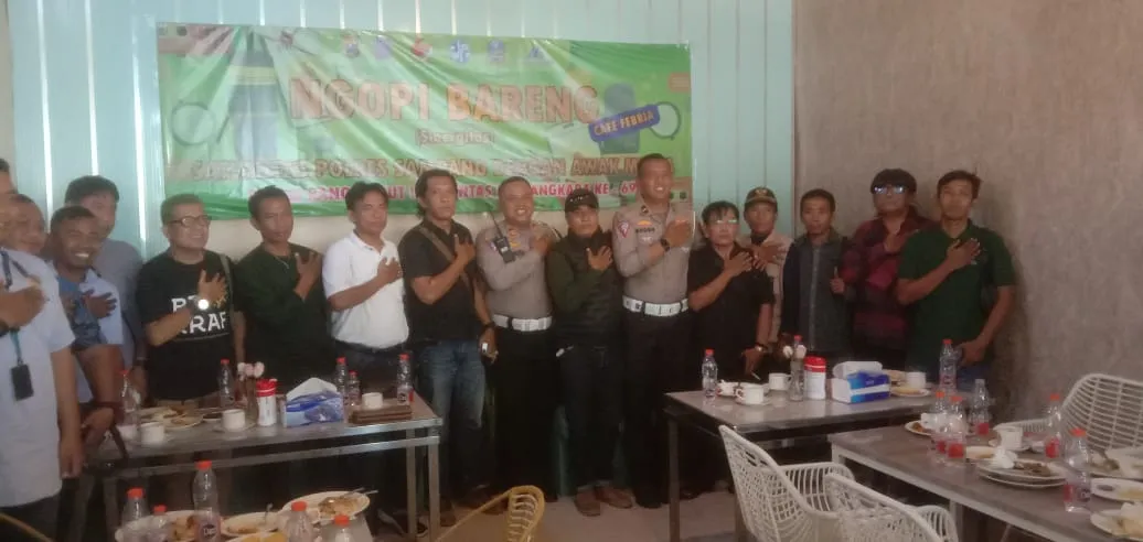 Satlantas Polres Sampang, Ngopi Bareng Awak Media Rangka HUT Lalu Lintas Bhayangkara ke- 69