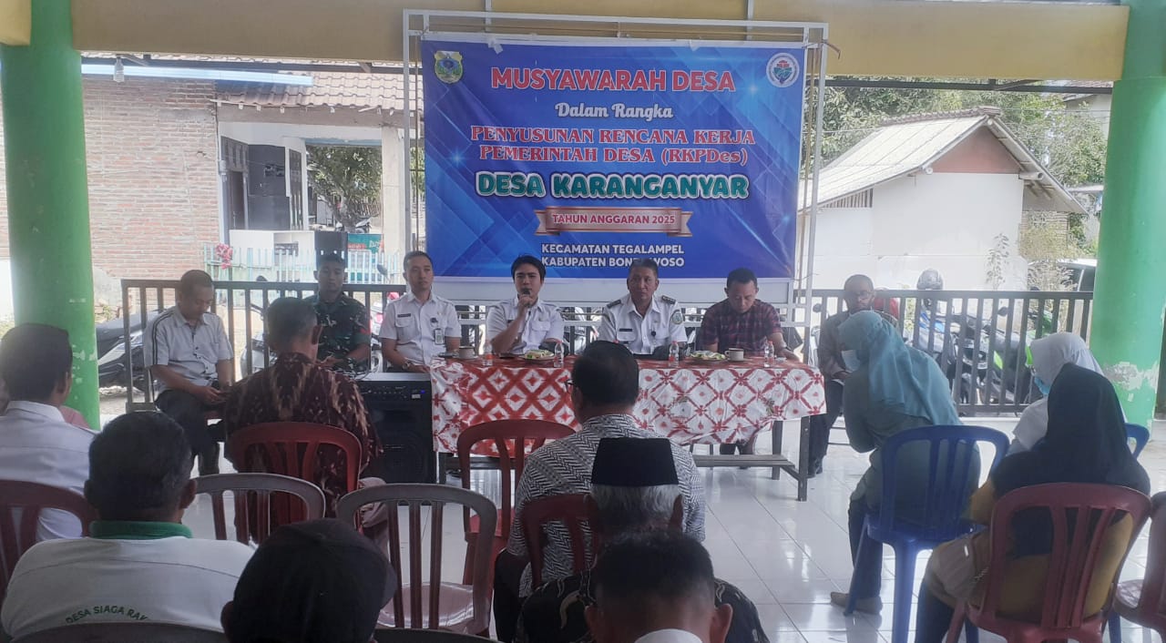 Pemerintah Desa Karanganyar Kecamatan Tegalampel Menggelar MUSDES Penyusunan RKPDes Tahun 2025