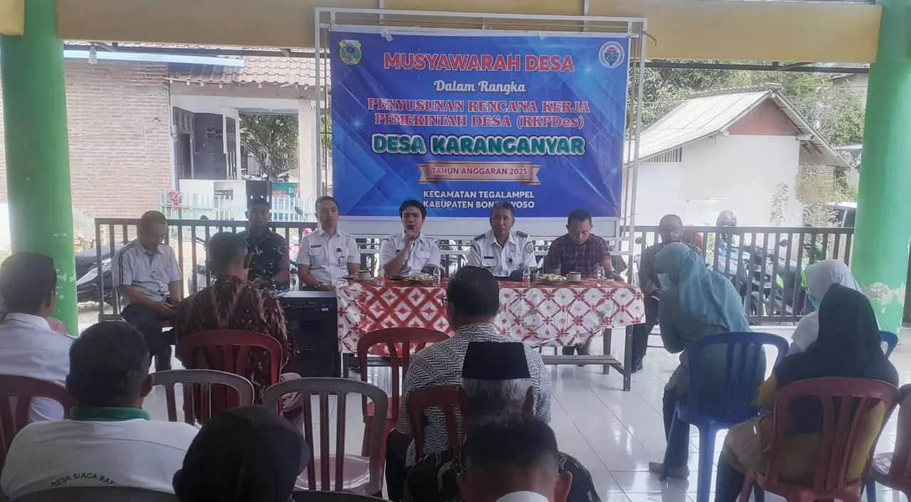 Pemerintah Desa Karanganyar Kecamatan Tegalampel Menggelar MUSDES Penyusunan RKPDes Tahun 2025