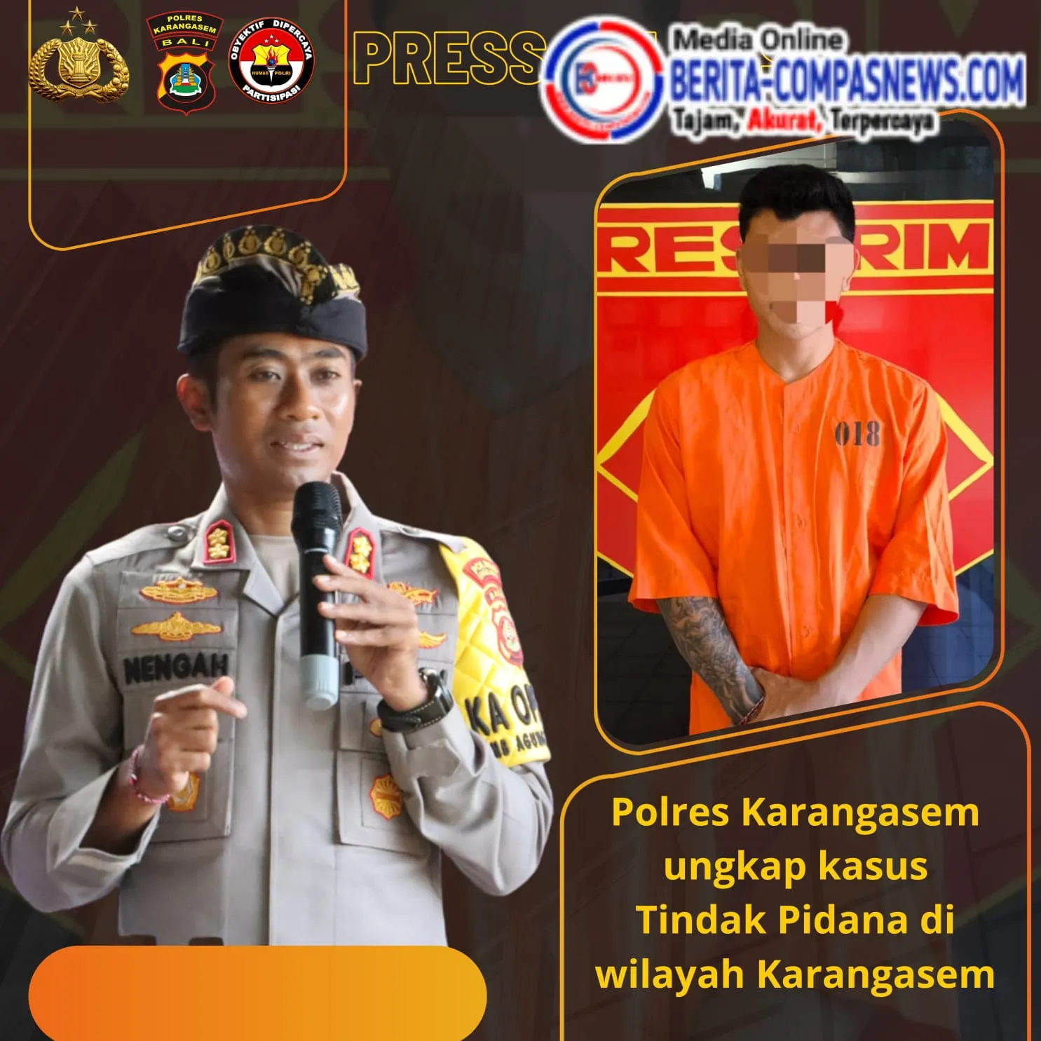 Polres Karangasem Ungkap Kasus Tindak Pidana Penganiayaan Dengan Motif Dendam