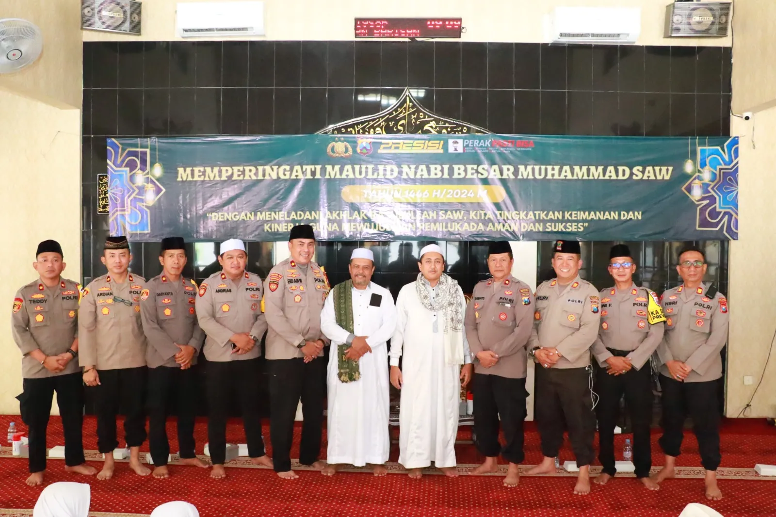Kapolres Pelabuhan Tanjung Perak Serukan Penguatan Iman Dalam Peringatan Maulid Nabi Muhammad SAW