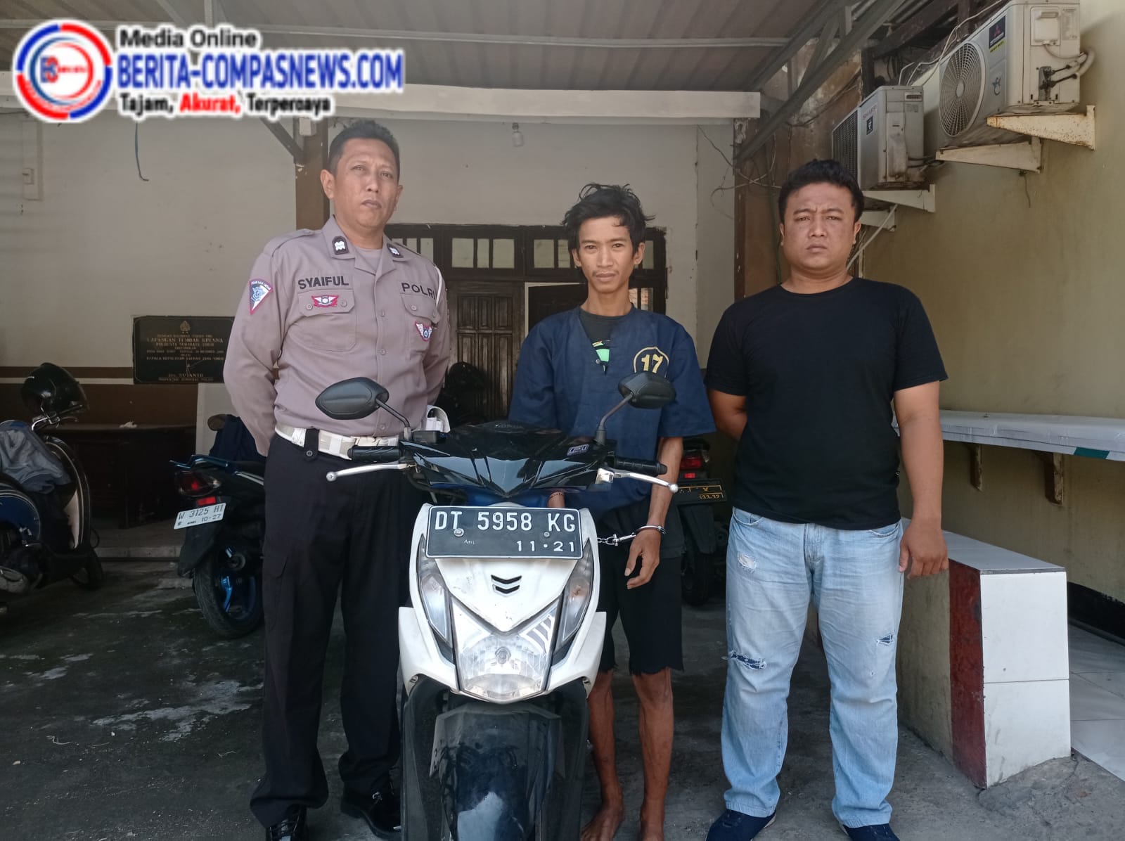Unit Reskrim Polsek Kenjeran Amankan Pelaku Curanmor Yang Terekam CCTV di Kedinding