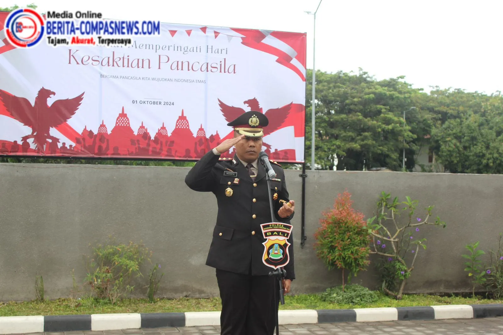 Polres Bandara Ngurah Rai Gelar Upacara Peringatan Hari Kesaktian Pancasila