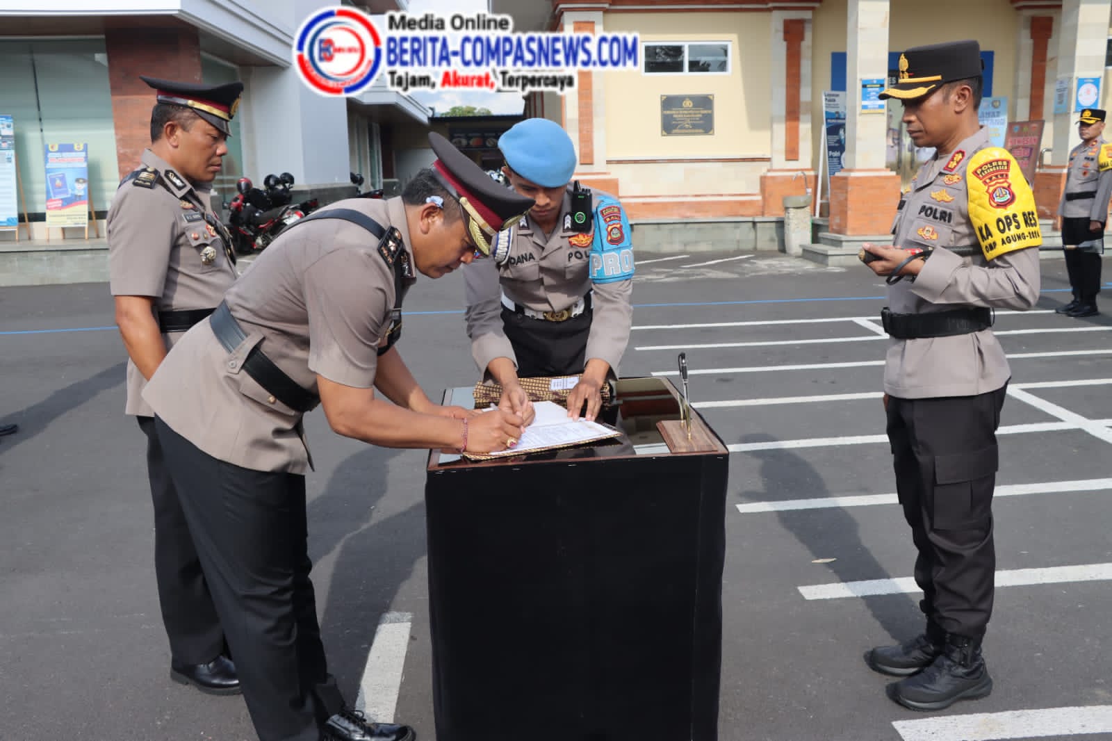 Kapolres Karangasem Pimpin Sertijab Pejabat Utama di Lingkungan Polres Karangasem