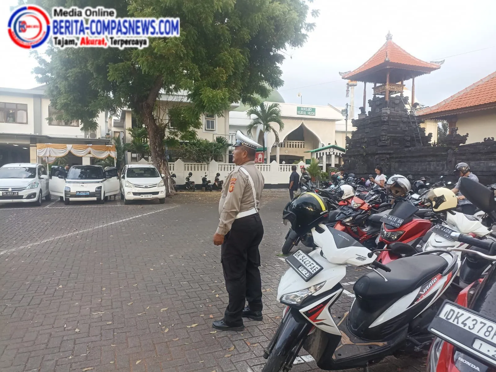Polres Bandara I Gusti Ngurah Rai Lakukan Pengamanan Giat Ibadah Minggu di Gereja Ekklesia, Tuban