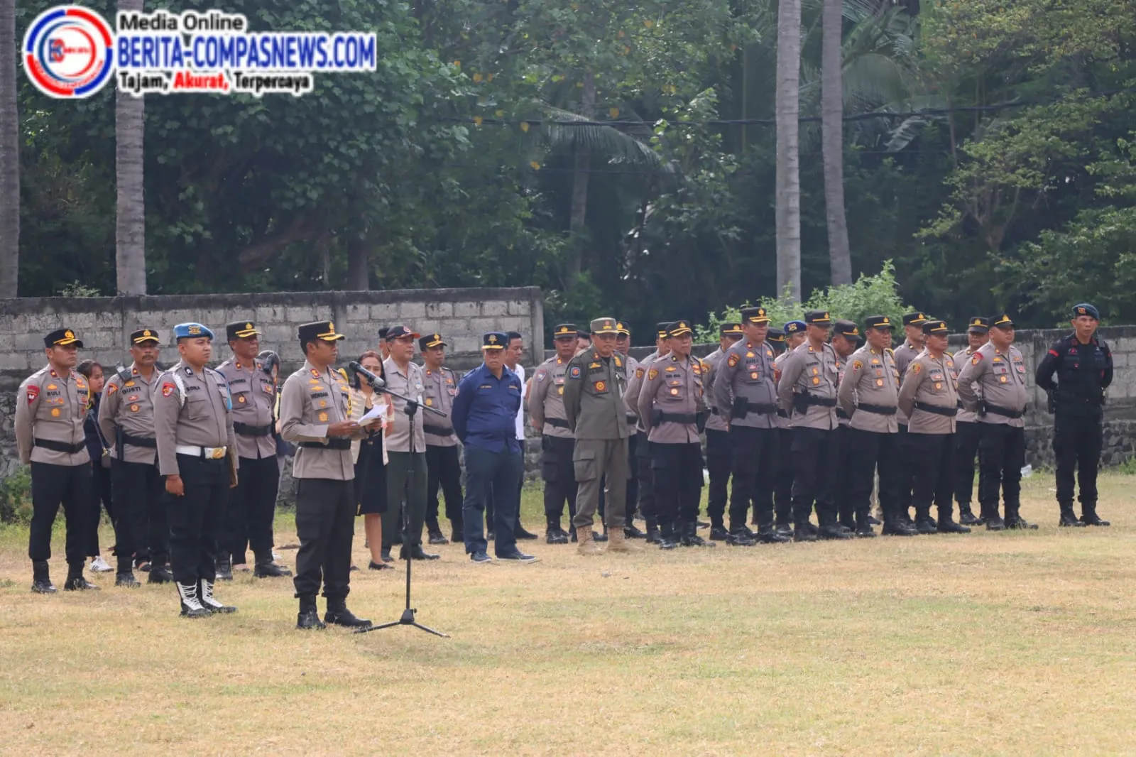 Kapolres Karangasem Pimpin Apel Kesiapan Pengamanan Aci/Usaba Kadulu Gede Gumang