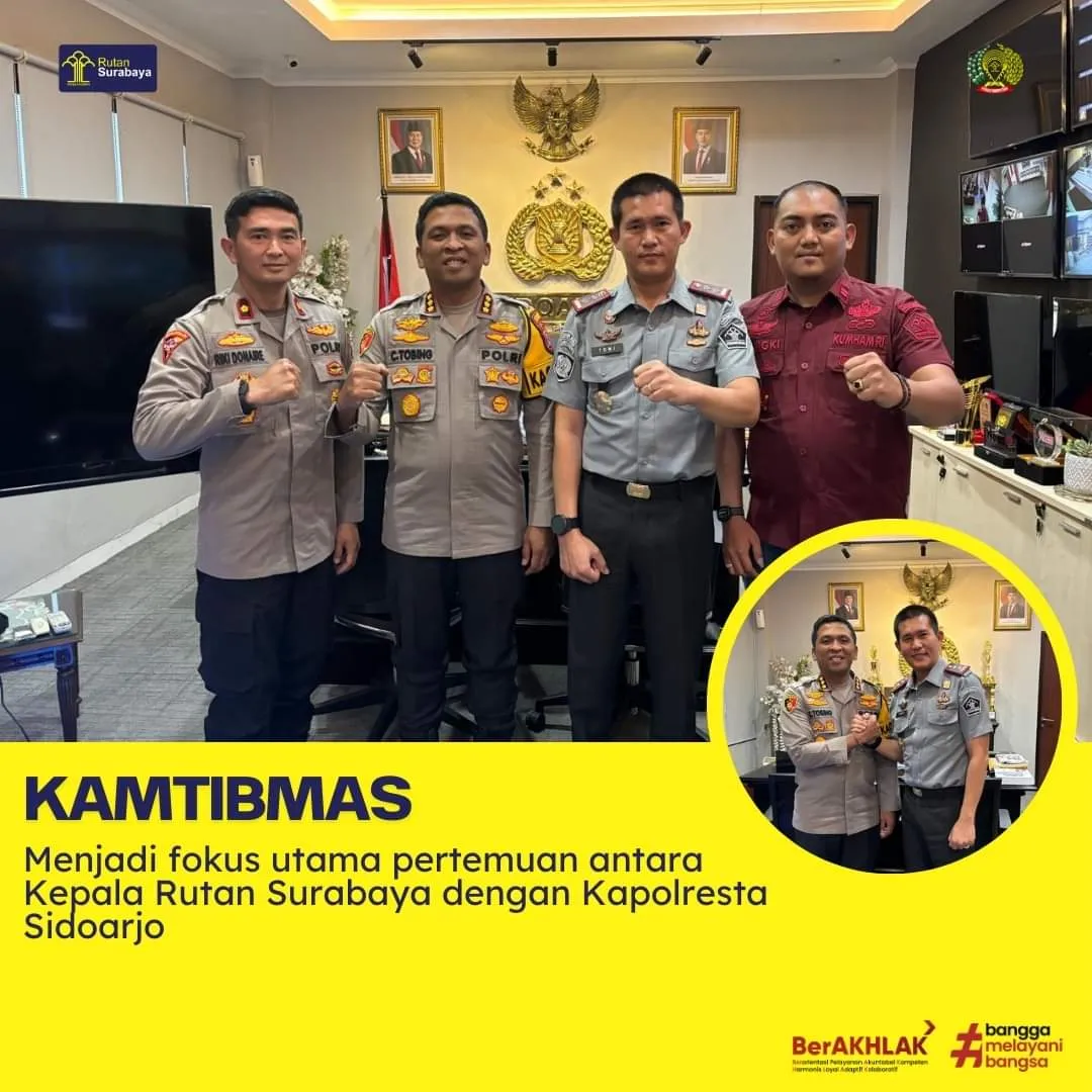 Bahas Soal Kamtibmas, Rutan Surabaya dan Polresta Sidoarjo Bersinergi