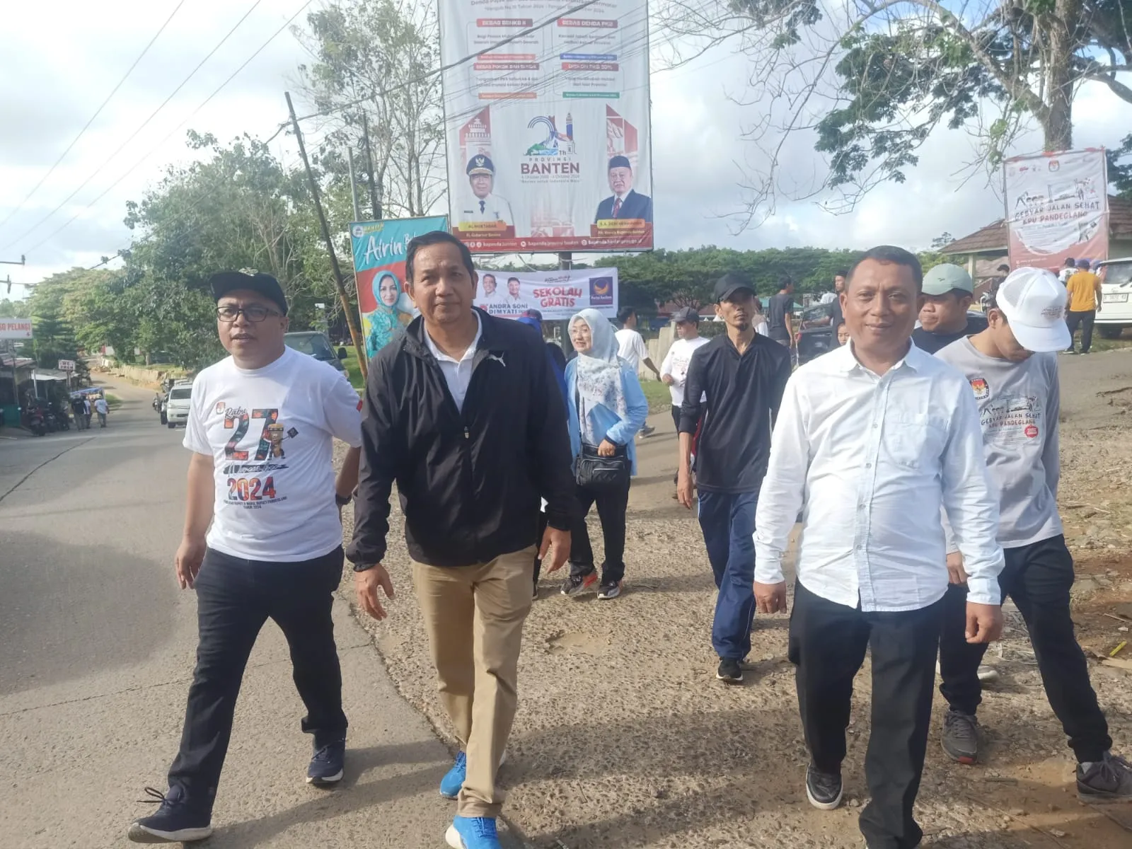 Gebyar Jalan Sehat KPU Kabupaten Pandeglang Dalam Rangka Sosialisasi dan Pendidikan Pemilih