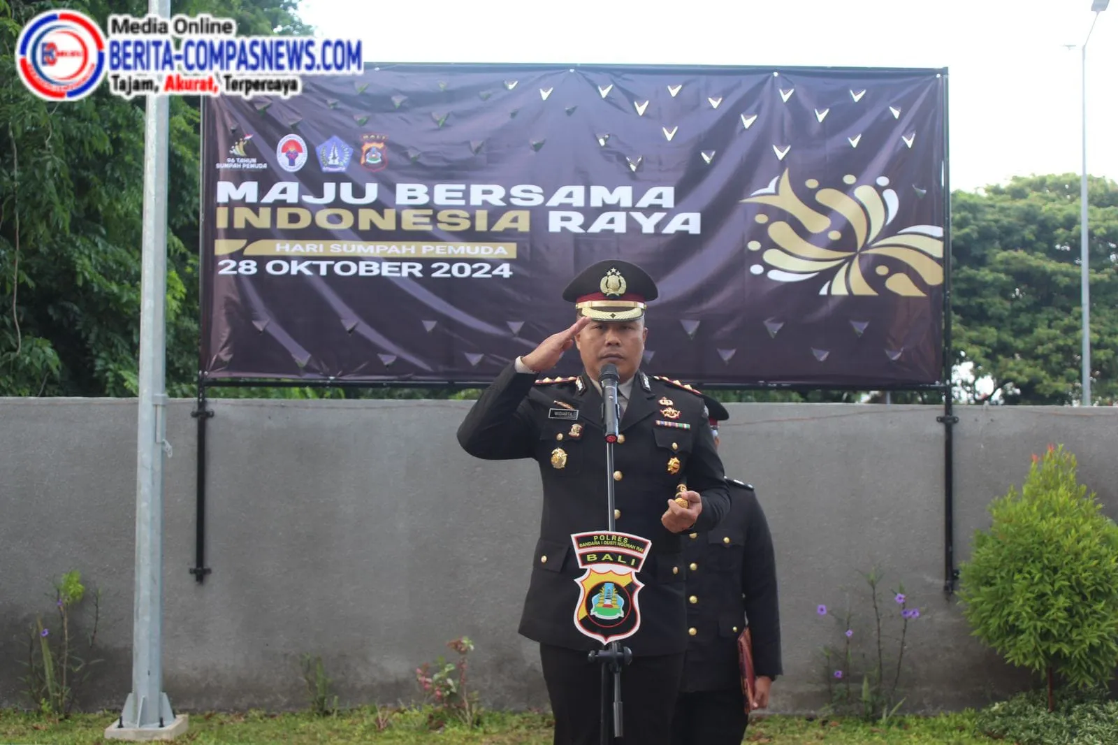 Polres Bandara Ngurah Rai Gelar Upacara Peringatan Hari Sumpah Pemuda
