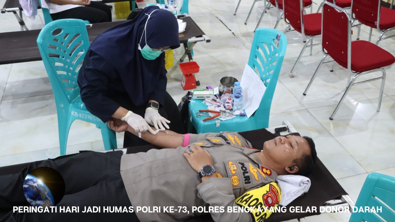 Di Hari Jadi Humas Polri ke-73, Polres Bengkayang Gelar Donor Darah