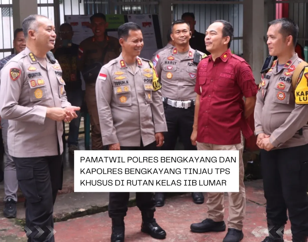 Pamatwil Polres Bengkayang dan Kapolres Bengkayang Tinjau TPS Khusus di Rutan Kelas IIB Lumar