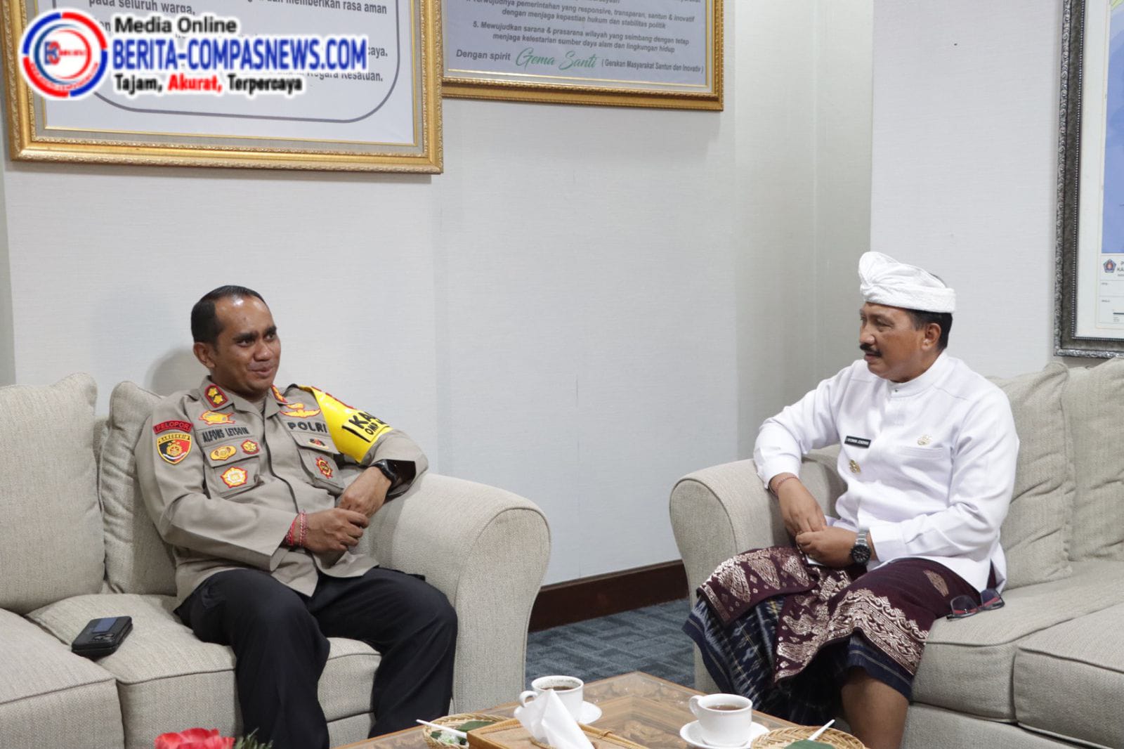Kapolres Klungkung Kunjungi Pj Bupati Dalam Rangka Bahas Ketahanan Pangan