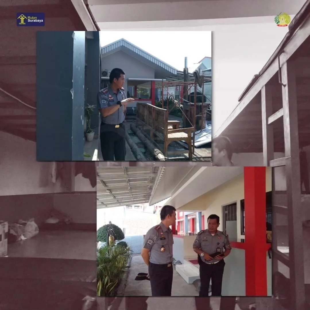 Kepala Rutan Tinjau Progres Penataan Ulang Gedung dan Bangunan Rutan Kelas I Surabaya