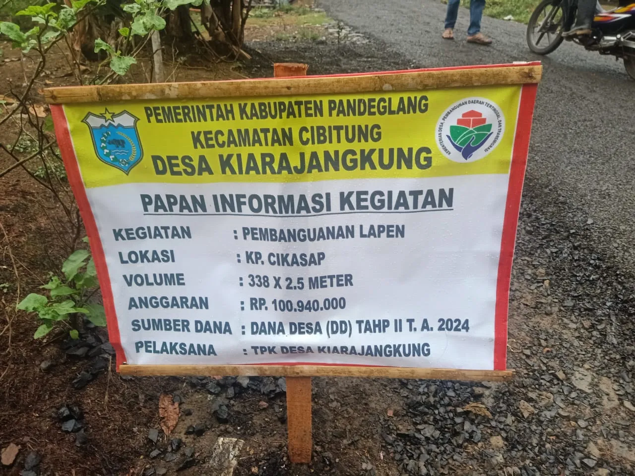 Pemdes Kiara Jangkung Realisasikan Dana Desa Tahap 2 Tahun 2024 Lapen