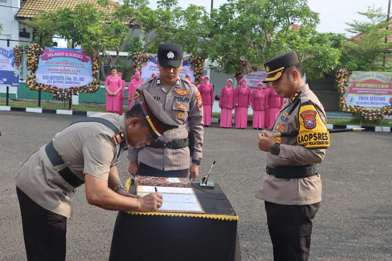 Kepolisian Resort Polres Sampang, Gelar Sertijab PJU Polres Sampang dan 3 Kapolsek Jajaran