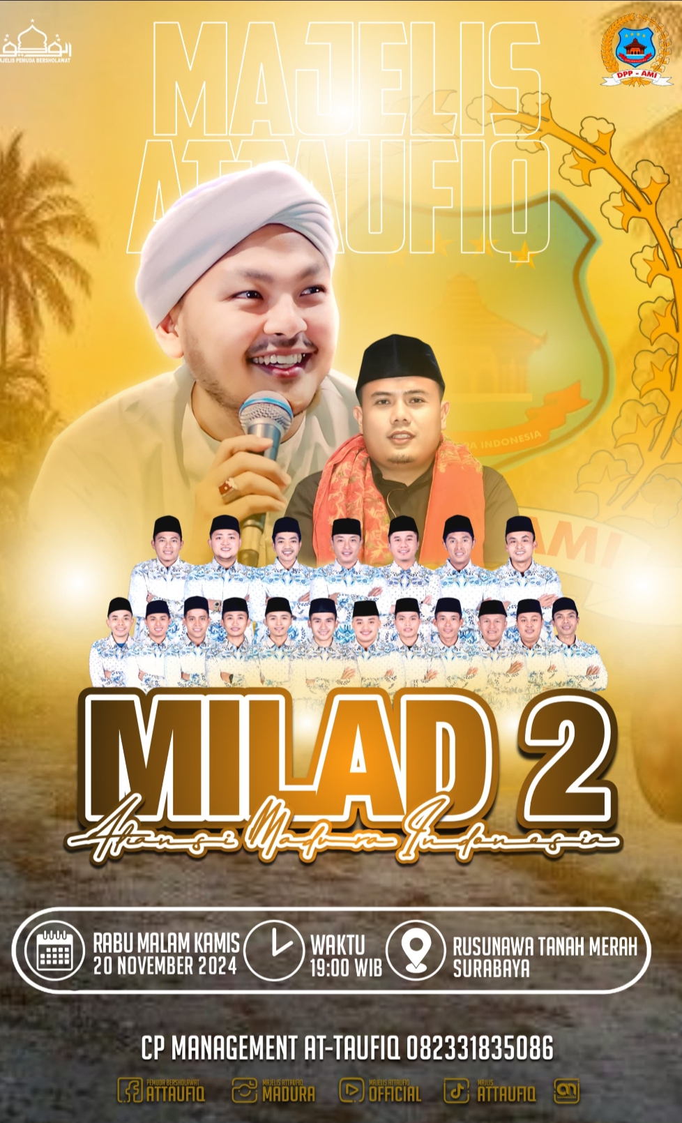 Segenap Direksi dan Staff Mengucapkan Selamat Anversary ke 2 Aliansi Madura Indonesia Semoga AMI ..AMI..AMI..Jaya selalu dan Menjadi Terdepan