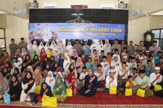 Polres Pelabuhan Tanjung Perak Gelar Tasyakuran dan Doa Bersama Menyongsong Tahun Baru