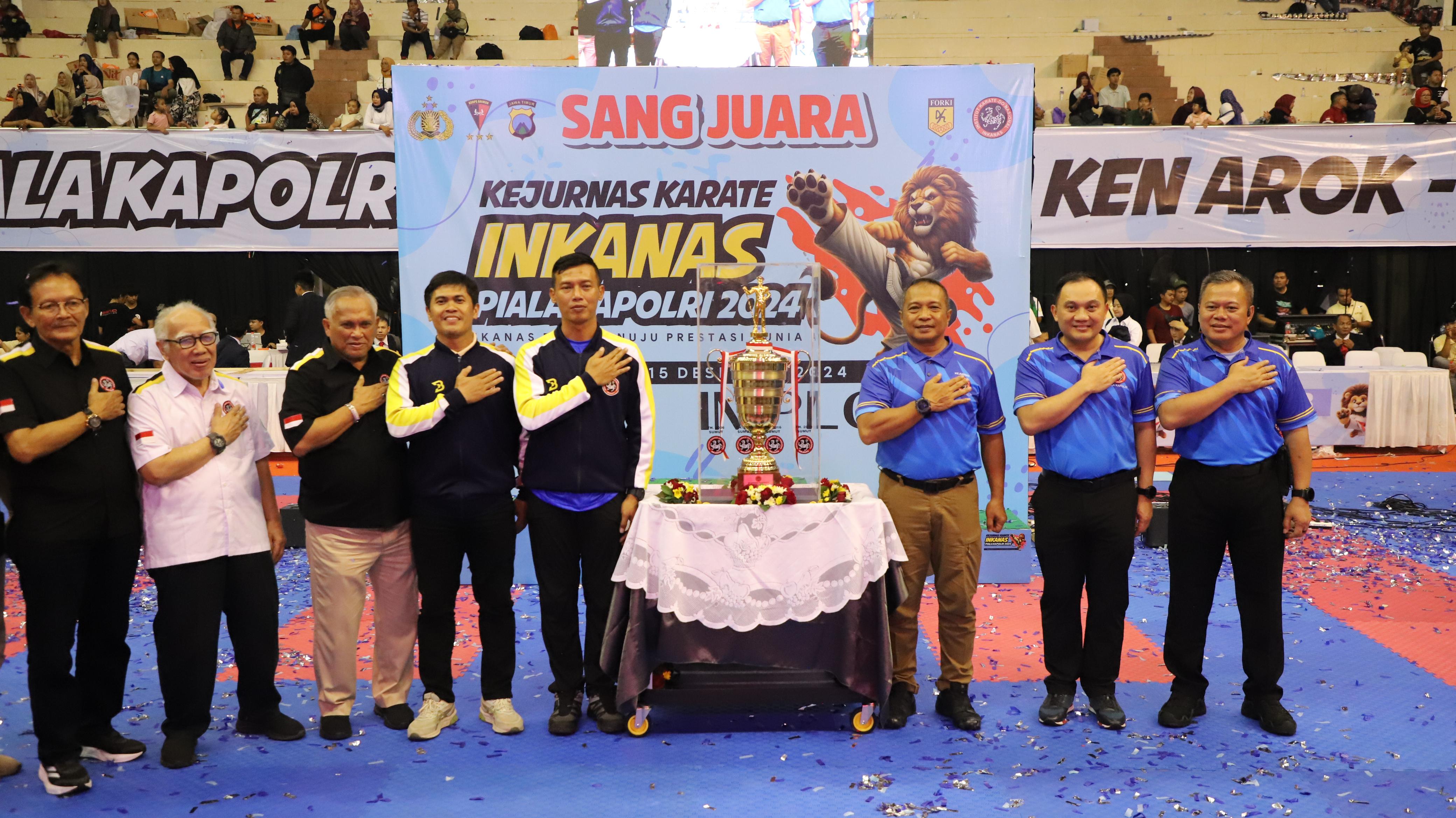 Penutupan Kejurnas Karate INKANAS Kapolri Cup 2024, Wakakor Brimob Polri Apresiasi Sportivitas Atlet