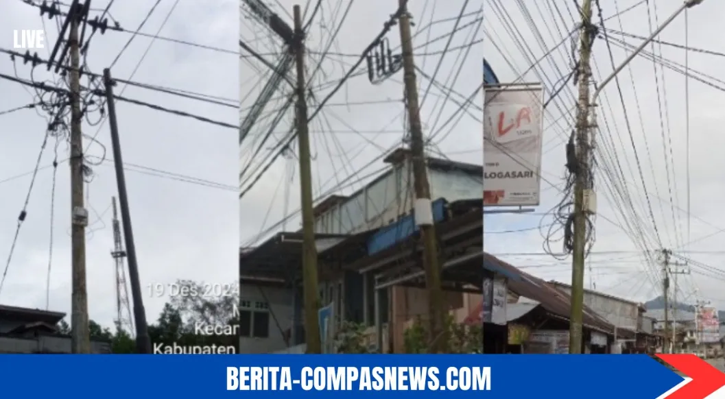 Tiang PLN di Jadikan Objek Sarana Usaha Milik Provider Internet yang di Duga Ilegal