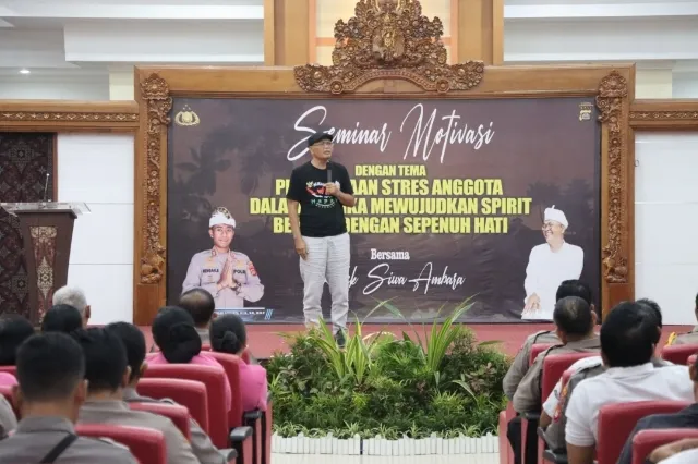 Polres Karangasem Gelar Seminar Motivasi Pengelolaan Stres Untuk Tingkatkan Kinerja Anggota