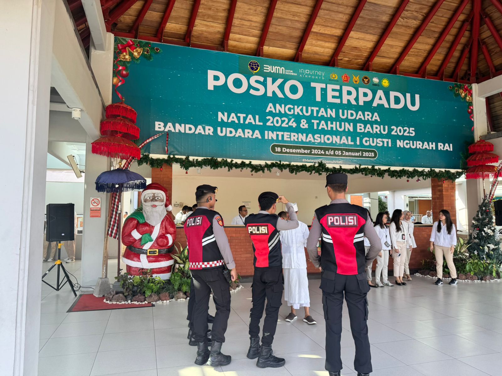 Polres Bandara Laksanakan Patroli dan Sampaikan Himbauan Kamtibmas