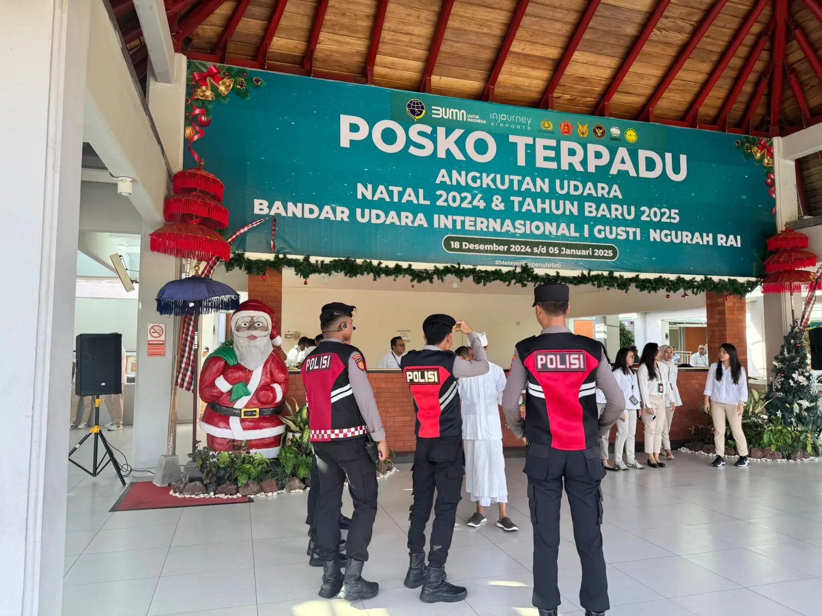 Polres Bandara Laksanakan Patroli dan Sampaikan Himbauan Kamtibmas