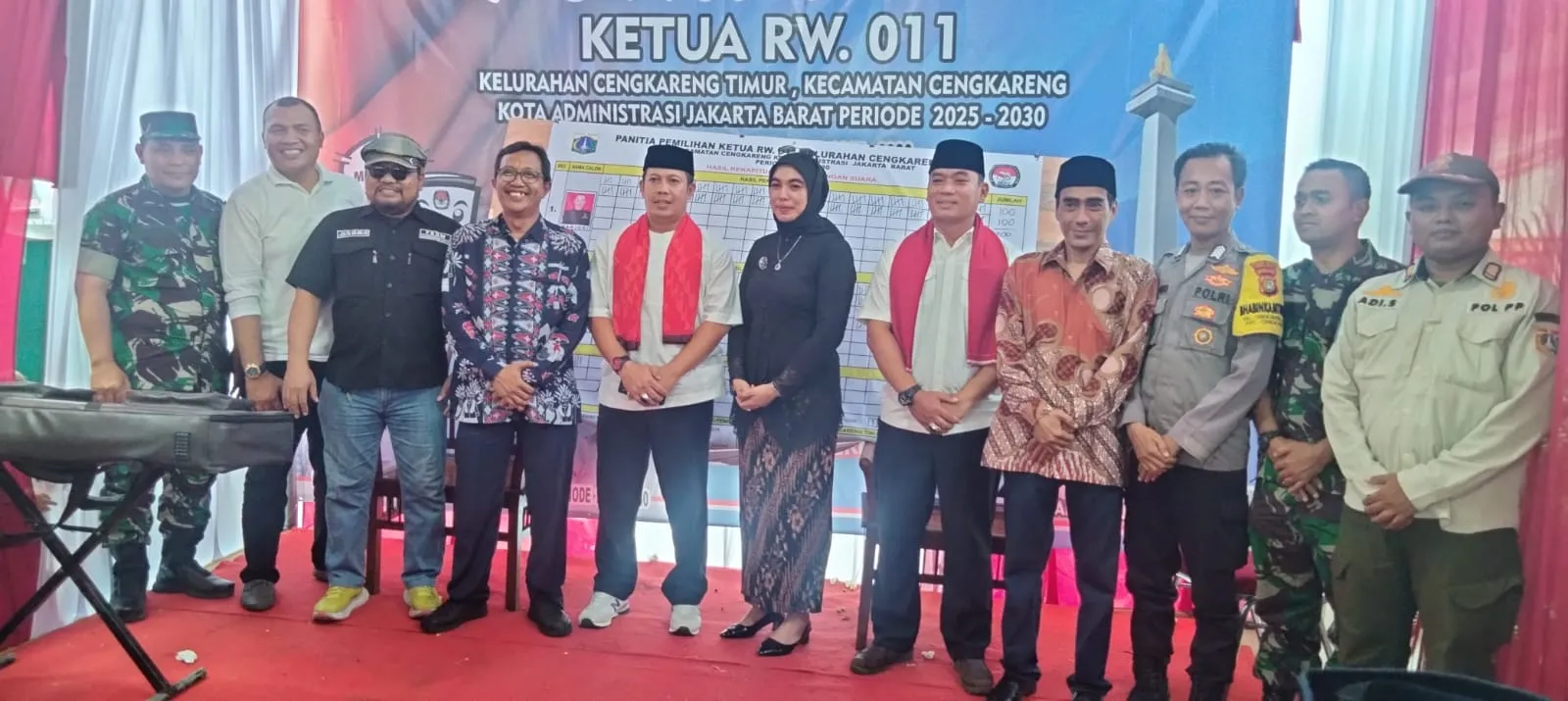 Rojali Terpilih Kembali Menjadi Ketua RW 011 Cengkareng Timur, Dengan Sangat Meriah