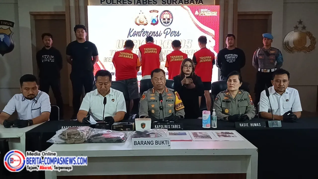 Polrestabes Surabaya Berhasil Ungkap Kasus Pengeroyokan, Empat Pelaku Diamankan
