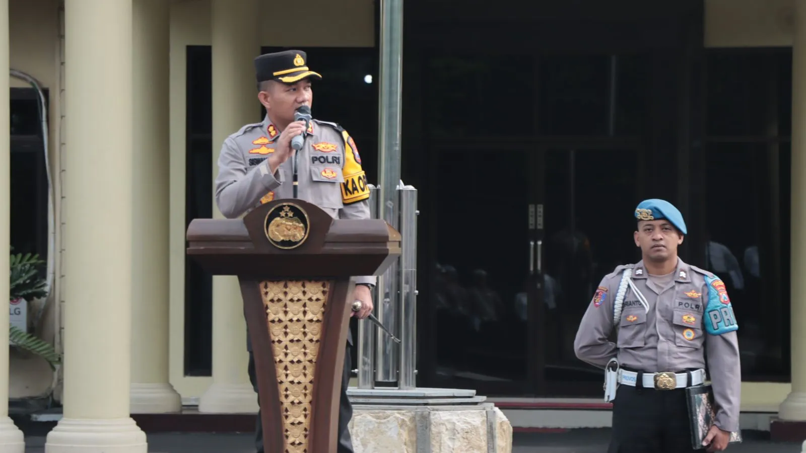 Kapolres Nganjuk Tekankan Integritas dan Dukungan Pada Ketahanan Pangan Dalam Apel Besar