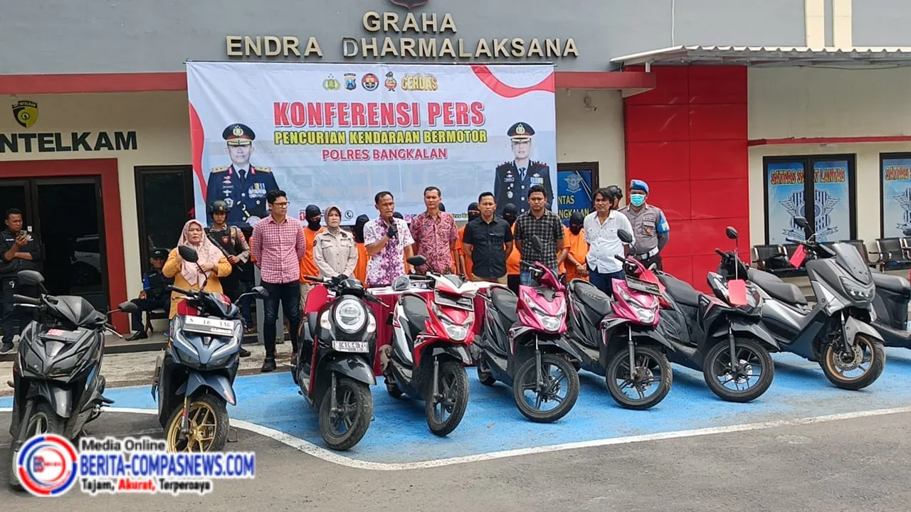 Polres Bangkalan Berhasil Ungkap Kasus Curanmor Periode 1 Januari Sampai Tanggal 24 Januari 2025