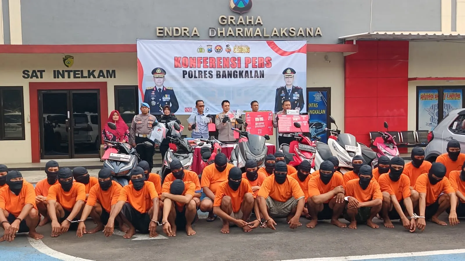 Polres Bangkalan Berhasil Ungkap Kasus Priode Satu Bulan Terakhir, Amankan 28 Tersangka 