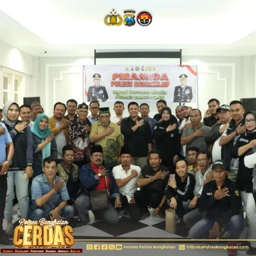 Kapolres Bangkalan dan PJU Polres Bangkalan Adakan Giat "Priramida" Ngopi Bareng Bersama Awak Media