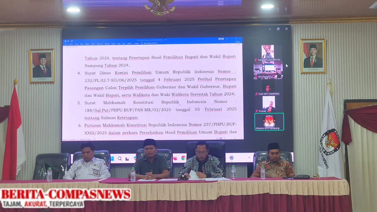 Tidak Butuh Waktu Lama, KPU Sampang Tetapkan Paslon NO Urut 2 Pemenang Pilkada Sampang 2024