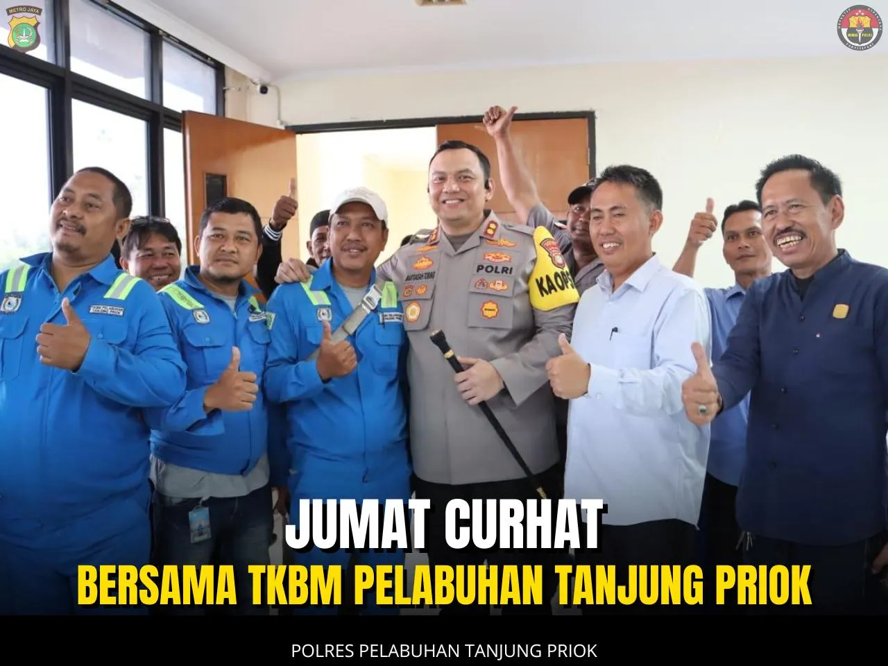 Jumat Curhat Dan Beri Sembako, Kapolres Berbagi Kebahagian Dengan Buruh.