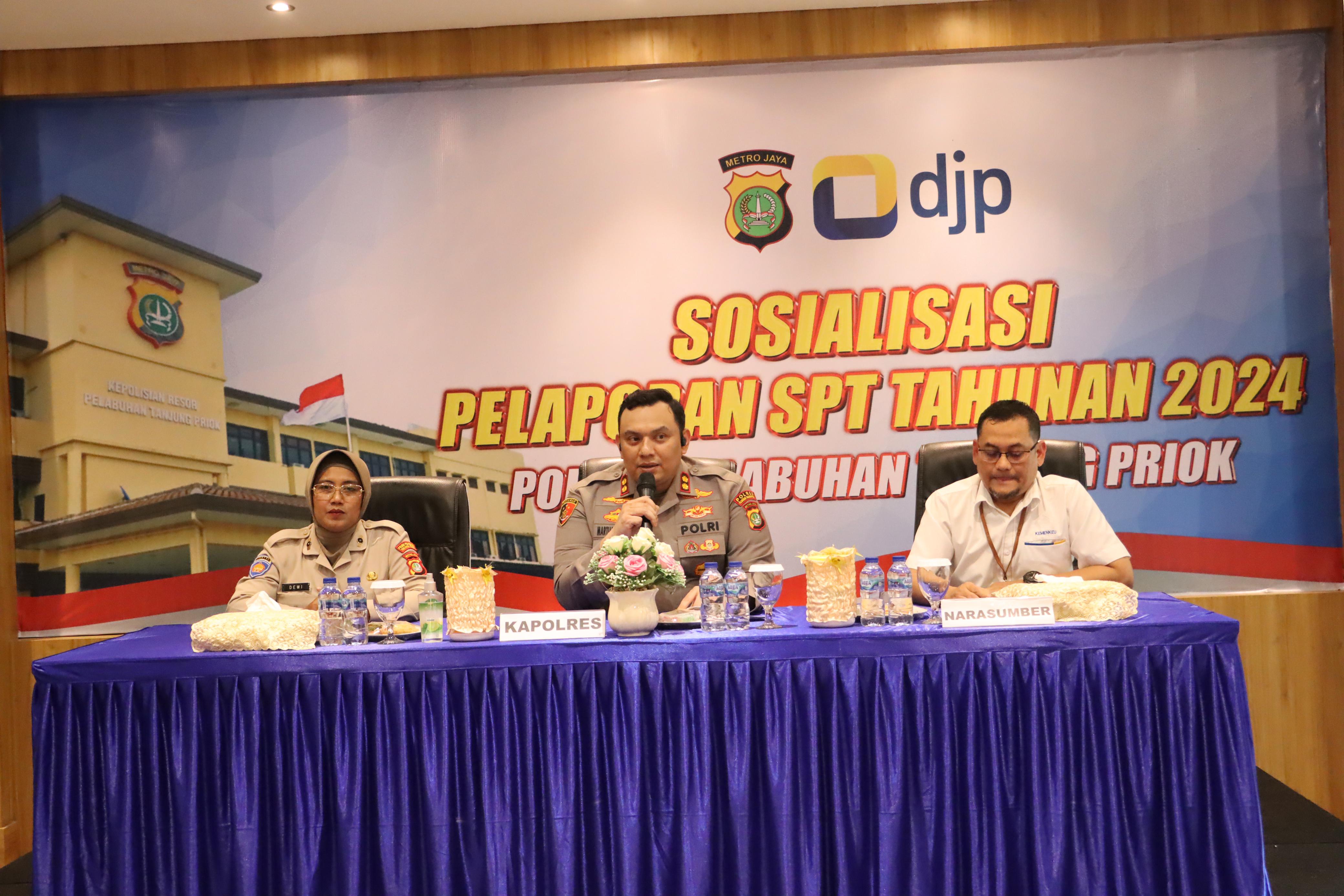 Polisi Baik Taat Pajak, KPP Tanjung Priok Gelar Sosialisasi SPT Tahunan.