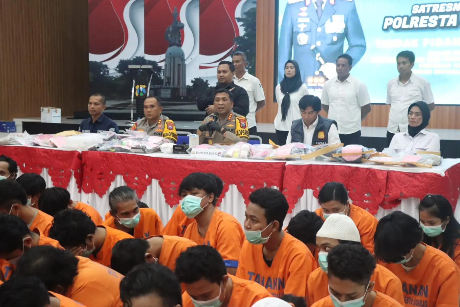 Polresta Sidoarjo Berhasil Ungkap 110 Kasus Narkoba Amankan 134 Tersangka