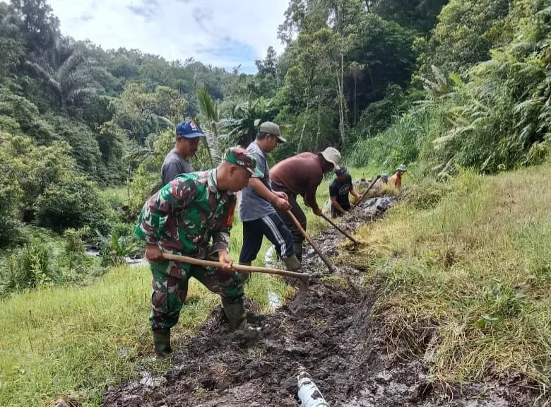 Pipanisasi Air Bersih dan Pertanian Merupakan Salah Satu Prioritas TMMD ke-123 Kodim Tabanan
