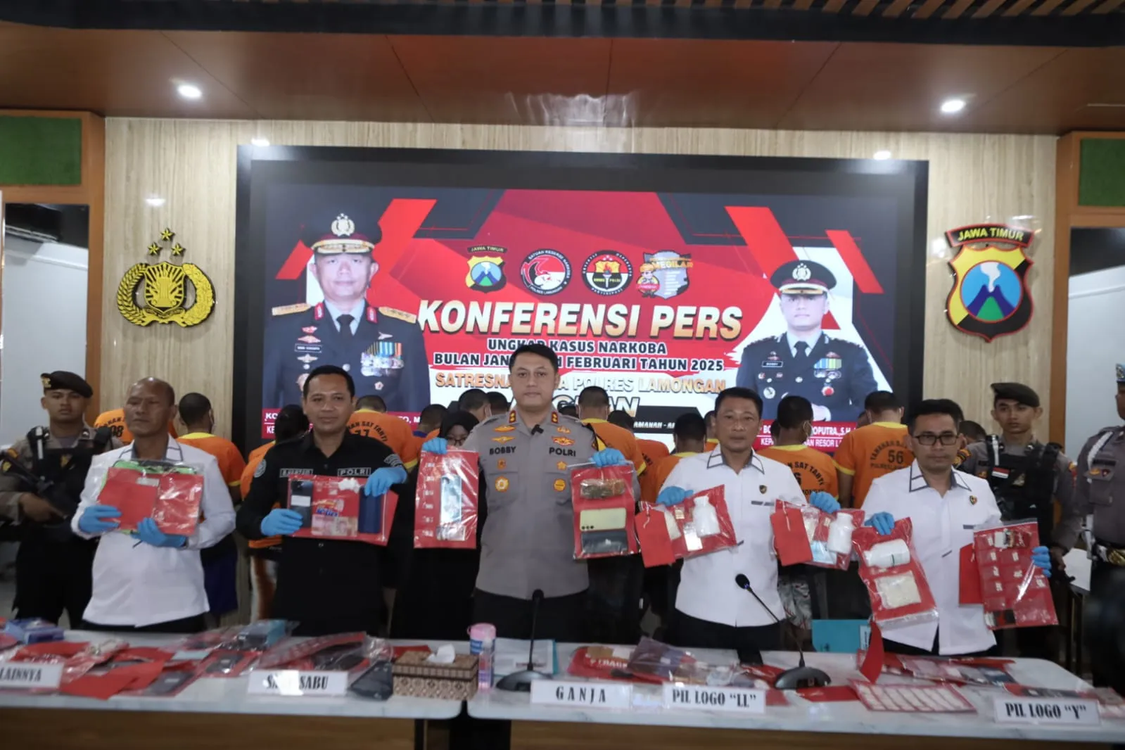 Polres Lamongan Berhasil Ungkap 29 Kasus Narkoba, 39 Tersangka Diamankan