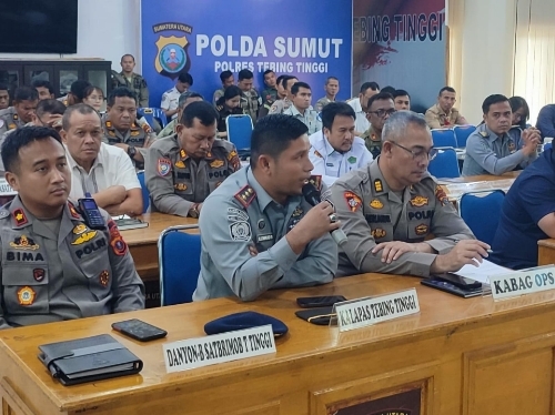 Sukseskan Operasi Ketupat Toba, Kalapas Tebing Tinggi Hadiri Rakor Linsek Pengamanan Idul Fitri