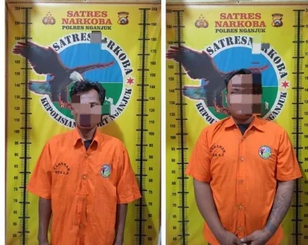 Polres Nganjuk Tangkap Dua Pengedar Sabu dan Okerbaya di Pace