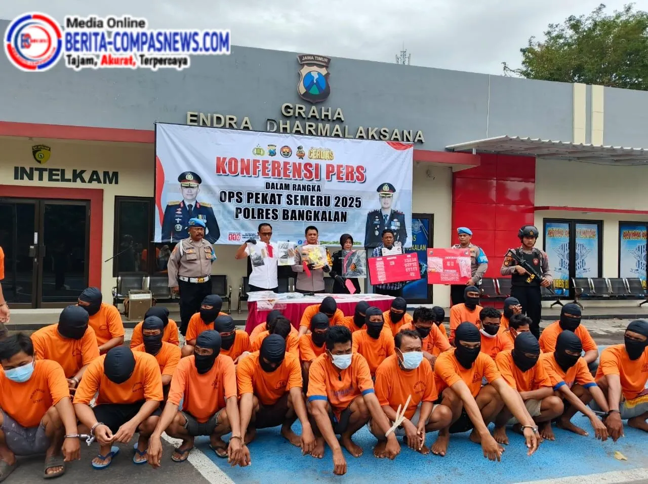 Polres Bangkalan Berhasil Amankan 55 Tersangka Dalam Ungkap Kasus Kriminal dan Narkotika Selama 12 Hari