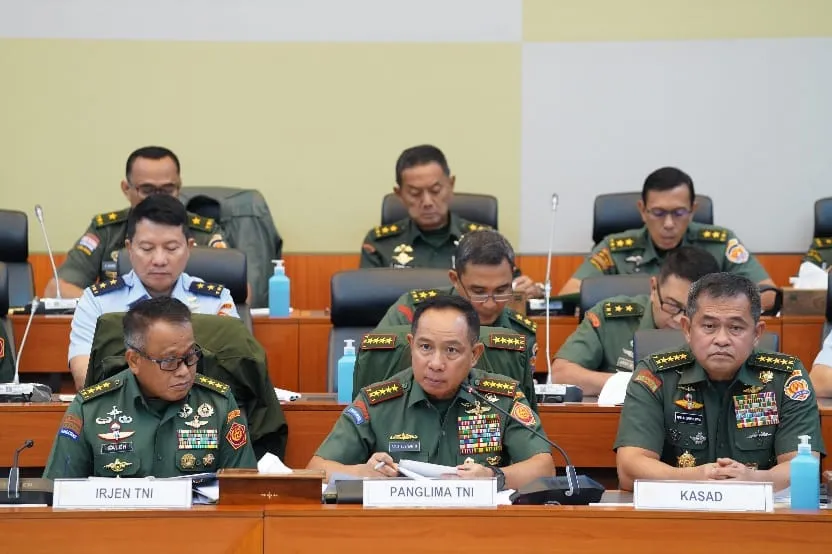 Panglima TNI Hadiri Rapat Dengar Pendapat Dengan Komisi I DPR RI Bahas Revisi UU TNI.