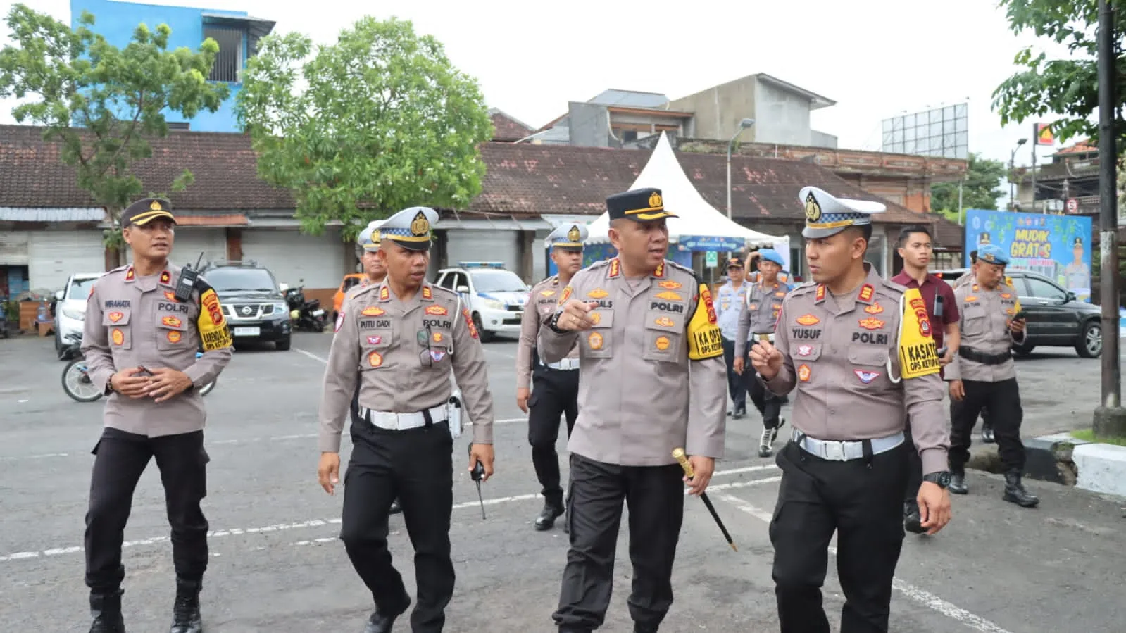 Kapolresta Denpasar Tinjau Pos Pengamanan Ops Ketupat Agung 2025 Jelang Idul Fitri
