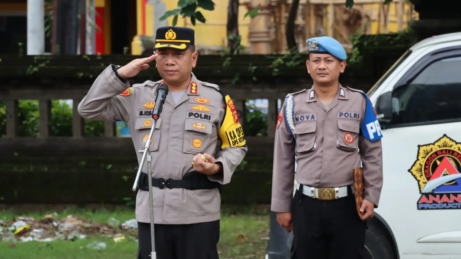 Polresta Denpasar Gelar Apel Kesiapan Pengamanan Pawai Ogoh-Ogoh