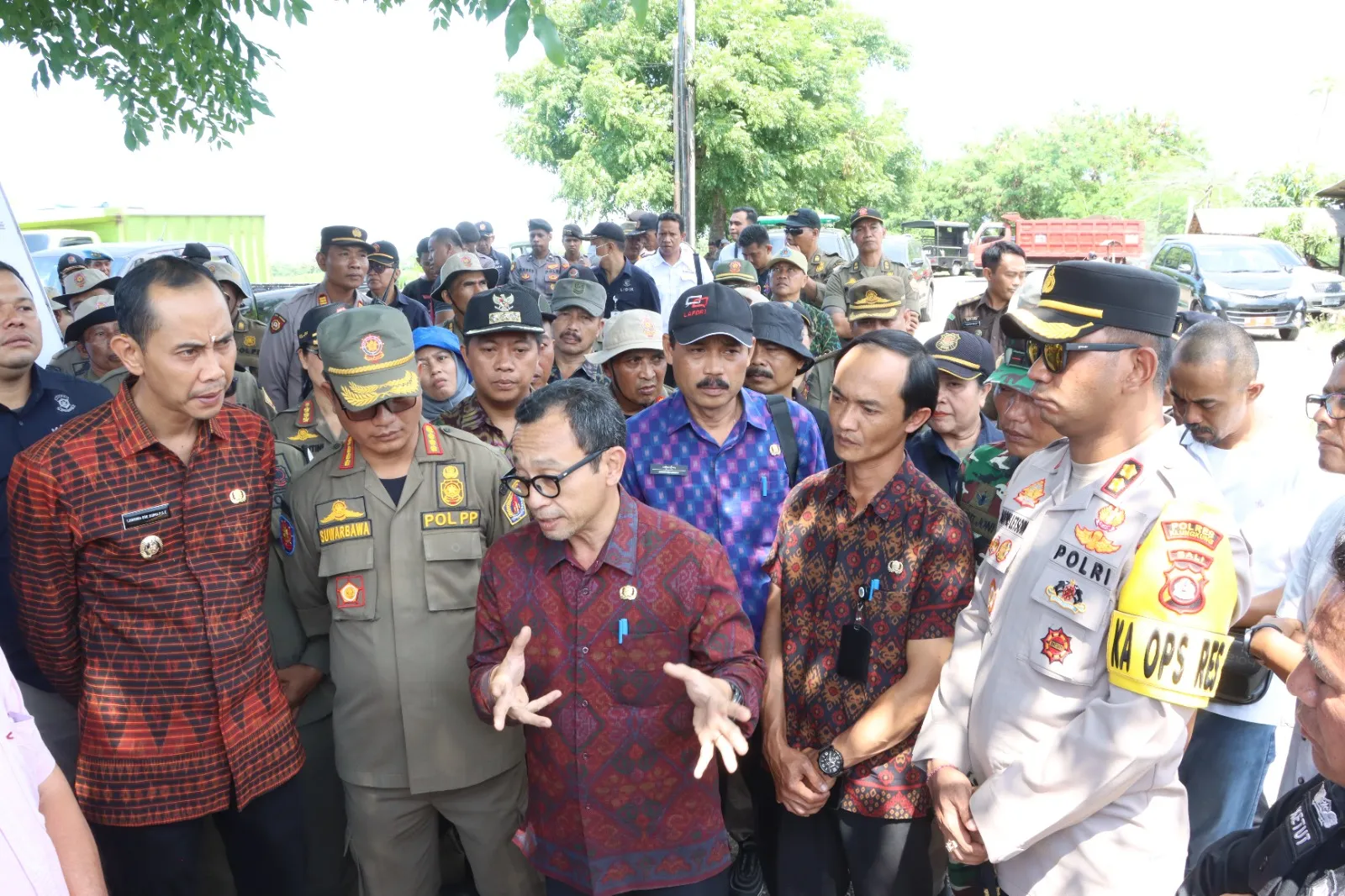 Kapolres Klungkung Pimpin Pengamanan Proses Eksekusi Lahan Pembangunan PKB