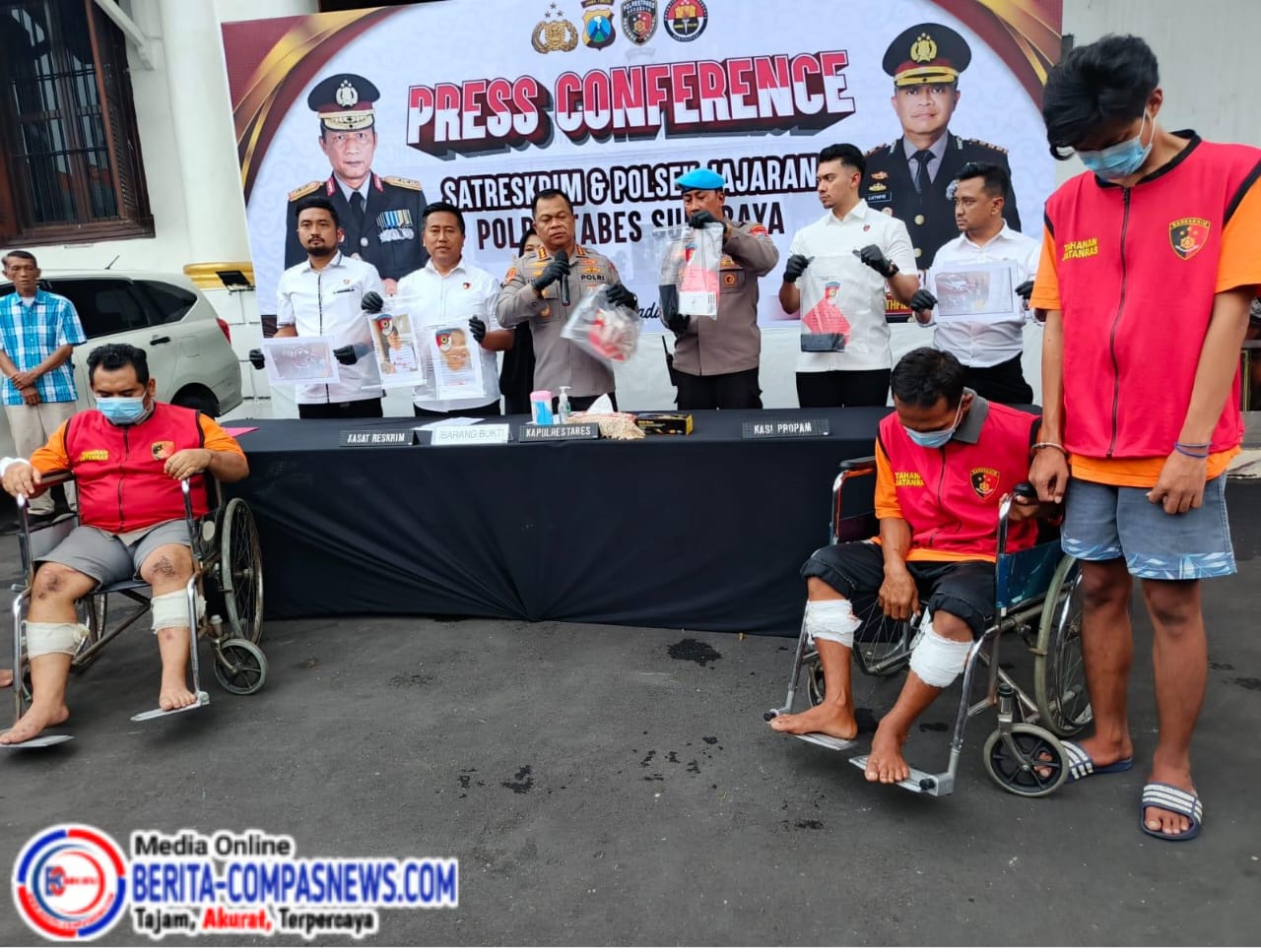 Korban Perampokan Yang Dibuang di Kebun Tebu Berhasil di Ungkap Polrestabes Surabaya, Empat Tersangka Diamankan 