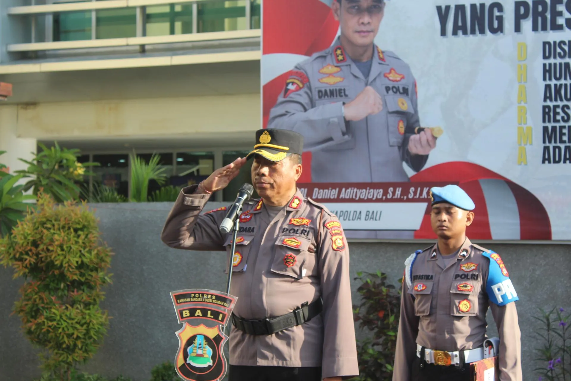 Polres Bandara Gelar Upacara Bendera Hari Kesadaran Nasional