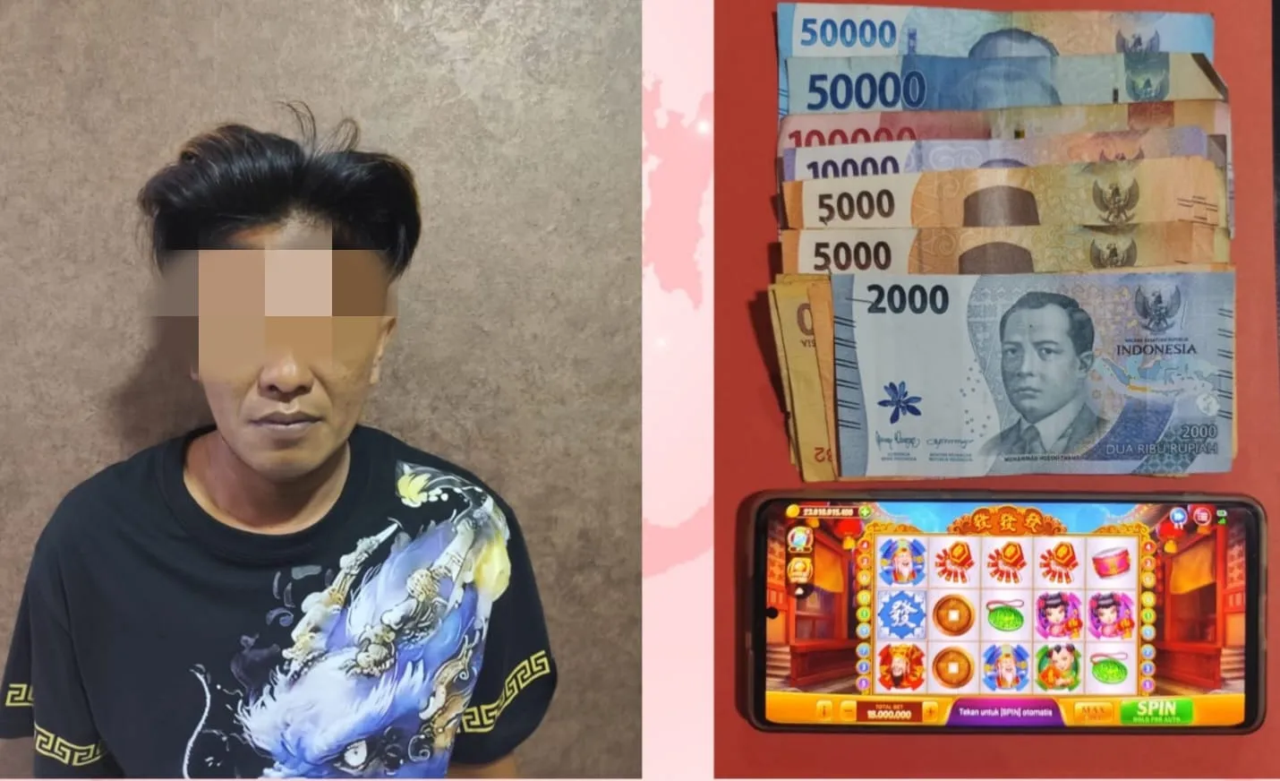 Polsek Krembangan Amankan Pelaku Judi Online Slot Fafafa di Warkop Bulak Rukem Surabaya